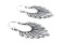 Boucles d'oreilles ethniques africaines argent