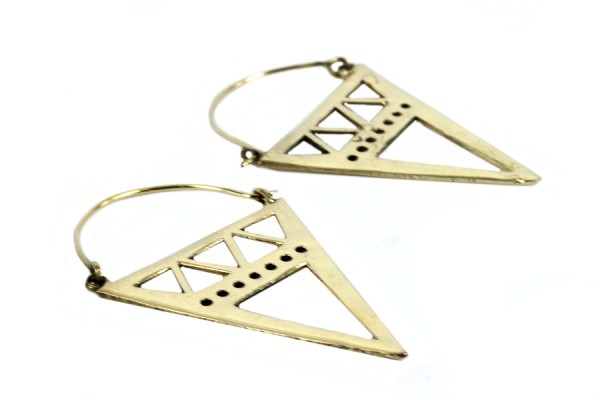  Boucles d'oreilles style ethnique triangles