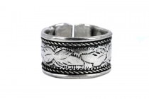 Bague argenté design homme femme