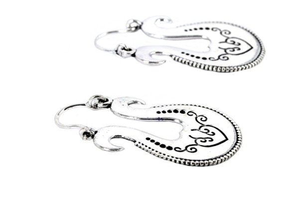 Boucles d'oreilles argent demi lune