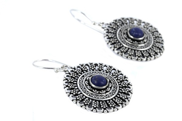 Achat boucles d'oreilles lapis lazuli