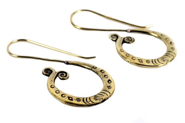 Boucles d'oreilles tribales or Boucles d'oreilles tribales or