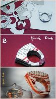 Comment faire, fabriquer bague en papier, aluminium. origami en coeur ?