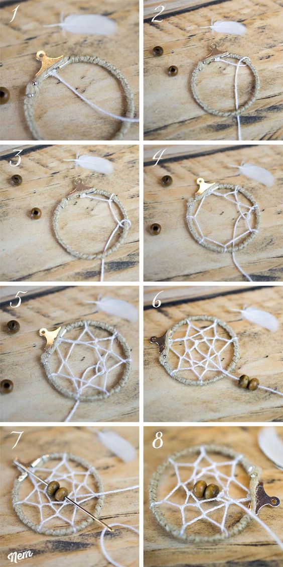 Comment faire boucles oreilles dreamcatcher