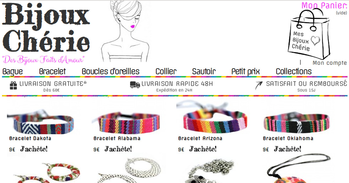 Bijoux fantaisie pas cher livraison rapide 24h